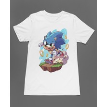 Bumeta Sonic Chibi Game Unisex Tişört T-Shirt