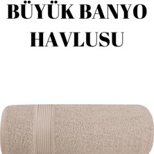 Kahve 90X145 cm Banyo Havlusu % Pamuk Yumuşak ve Hızlı Kuruyan Büyük Boy Banyo Plaj Havlusu