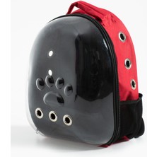 Şeffaf Pencereli Sırt Çantası, Kırmızı, Kabin Uyumlu, Konforlu, Seyahat Için Ideal