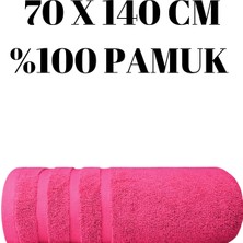 Banyo Duş Havlusu %100 Pamuk Çizgi Desenli 70 x 140 cm 305 gr Bir Adet