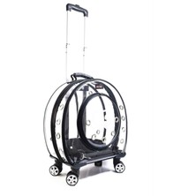 Şeffaf Küçük Boy Taşıma Çantası, Çekçekli, Siyah Renk, Evcil Hayvanlar Için Ideal