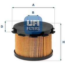 Ufı 2668800 - Yakıt Filtresi PARTNER-P206-P306 Berlıngo-Jumpy- Xsara-Scudo-Corolla 00-02 1.9d 98- Dw8