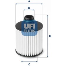 Ufı 2513900 - Yağ Filtresi Combo D 12 Corsa E 14 Fıat Doblo 10 Egea 15 Fiorino 07 Punto 13 PANDA-500L 12 500×14 Cıtroen Nemo Peugeot Bıpper Alfa Romeo Mito 09 1.3d Mtj A13FD-B13DTC-DTN-DTE-DTR