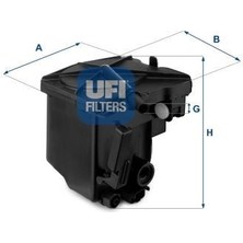 Ufı 2402700 - Yakıt Filtresi PARTNER-206-207-307-308-407-BERLINGO-C2-C3-C4-C5-FIESTA-FOCUS-C-MAX-TEPEE 1.6hdı