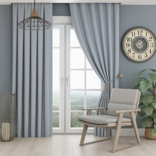 Blackout Açık Gri Fon Perde Işık Geçirmez Pilesiz Güneşlik ( Tek Kanat ) Fon, Perde,