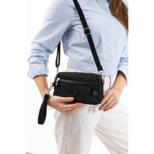 Klinkır Kumaş Mini Çapraz Askılı Kadın Çanta Yağmur Geçirmez El Askılı Çanta 20*10 cm Mega Bag