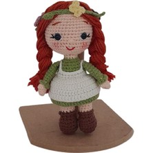 Kırmızı Lacivert Nazlı Bebek Amigurumi Organik Anahtarlık Oyuncak