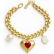 Çelik Kalp Charm Bileklik