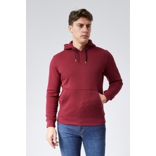 Mooncover Erkek Kapşonlu Kanguru Cepli 3 Iplik Şardonlu Sweatshirt