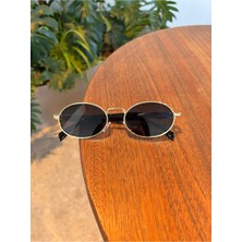 Paris Pr Oval Metal Elips UV400 Lüx Gold Güneş Gözlüğü