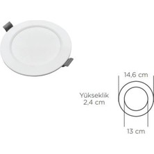 Zmr 9 W Slım Panel LED Spot 6500K