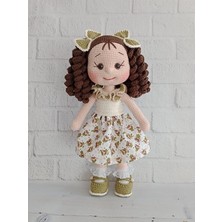 Eylül Kıvırcık Saçlı Karnaval Bebek Amigurumi Organik Oyuncak