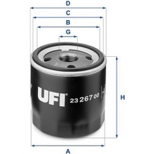 Ufı 2326700 - Yag Fıltresı Fıesta Fusıon 02 08 1.25 1.4 Focus Iı 04 11 1.4 1.6 Mondeo Iv 07 14 Kuga Iı 14 17 S Max 07 14 1.6 Zetec Volvo C30 S40 S80 V40 V50 V60 V70