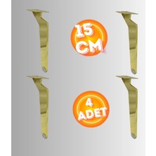15 cm Metal Tabanca Ayak Koltuk Ayağı Mobilya Ayağı Ünite Ayağı Konsol Ayağı Puf Berjer Ayağı ( 4 Adet )