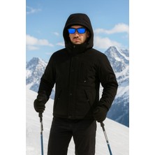  Su ve Rüzgar Geçirmez Kürklü Softshell Erkek Mont