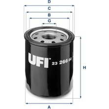 Ufı 2326600 - Yağ Filtresi Nıssan Note 1.4l CR14DE E11 06- / Mıcra 1.0l 1.3l 1.2l 1.4l CG10DE CG13DE CR12DE CR14D E K11 K12 92-