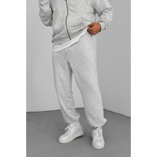 Erkek Baggy Ayarlanabilir Paça 3 Iplik Şardonlu Bol Kesim Stoper Paça Rahat Eşofman Altı TR0463