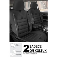Nissan Qashqai 1.2 Turbo Black Edition X-Tronic 2014 Uyumlu  Sadece Ön Iki Koltuk Tay Tüyü Oto Kılıf Siyah