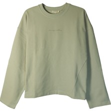 Kadın Sweatshirt - Always Smiling Nakış Detaylı Basic Model