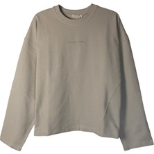 Kadın Sweatshirt - Always Smiling Nakış Detaylı Basic Model