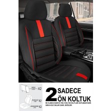 Kia Pro Cee'd I (Facelift 2011) 1.4 16V (90 Hp) 2011 Uyumlu  Sadece Ön Iki Koltuk Tay Tüyü Oto Kılıf Kırmızı