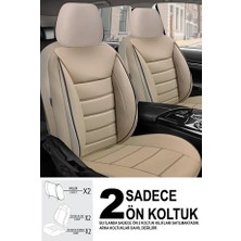 Opel Movano B 2.3 Cdtı Turbo (150 Hp) Easytronic 2015 Uyumlu  Sadece Ön Iki Koltuk Deri Oto Kılıf Siyah