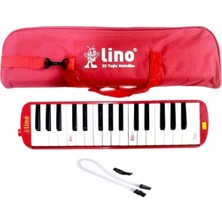 Lino 32 Tuşlu Bez Çantalı Melodika Kırmızı