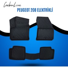 Peugeot 208 Elektrikli 3D Carbonline Araca Özel Paspas