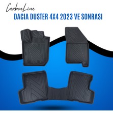 Dacıa Duster 4x4 2023 ve Sonrası 3D Carbonline Araca Özel Paspas