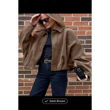 Prifaldi Süet Görünümlü Bomber Ceket