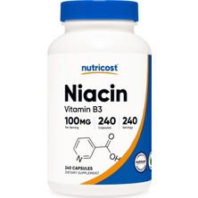 Nutricost Niacin Vitamin B3 100MG 240 Caps With Flushing