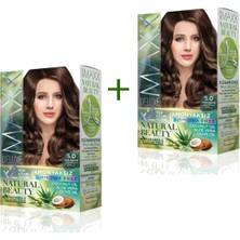 2 Paket Natural Beauty Amonyaksız Saç Boyası 5.0 Açık Kahve