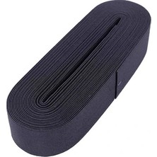 Siyah - 4cm Paça Lastik Yassı Geniş 10MT. (5047)