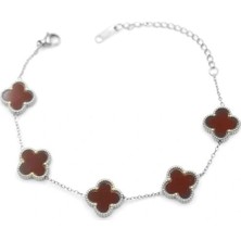 Vc Yonca Bileklik - Bordo