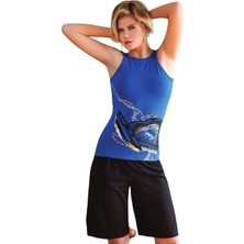 Saat Baskılı Kadın Şortlu Takım 2449 Berrak Markalı