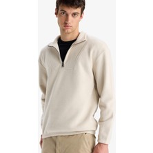 DeFacto Yarım Fermuarlı Polar Sweatshirt E8632AX25WN