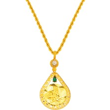 Kalemli 14 Ayar Altın Tuğralı Kolye