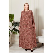 Kadın Büyük Beden Kare Yaka Çıtır Elbise