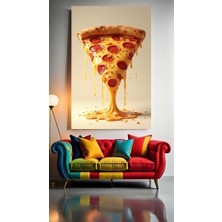 Pizza Dilimi V3 Ev Duvar Salon Güzellik Salonu Ofis Dükkan Dekarasyon Kanvas Tablo