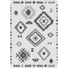 Bazaar Forum Dijital Baskı Pamuk Dokuma Taban İskandinav Desen Salon Halısı-Mutfak Halısı-Koridor Halısı