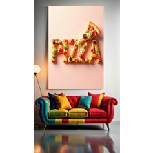 Pizza Fast Food V6 Ev Duvar Salon Güzellik Salonu Ofis Dükkan Dekarasyon Kanvas Tablo