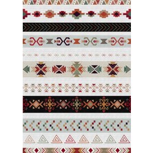 Bazaar Forum Pamuk Taban Dijital Baskı Kaymaz Tüy Dökmeyen Makinada Yıkanabilir Salon Halısı Mutfak Halısı