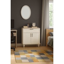 Pera MDF Kapaklı Şifonyer – Panjur Kaplama Kapaklar | Ağaç Ayaklar | Modern Tasarım