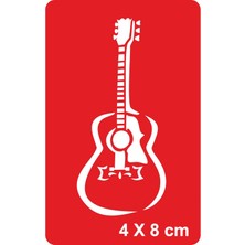 Klasik Gitar Tattoo Geçici Dövme Şablonları Kına Kalıpları