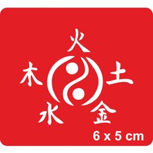 Ying Yang ve Beş Element Tattoo Geçici Dövme Şablonları Kına Kalıpları