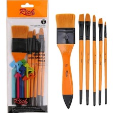 Rich Profesyonel 6'lı Karma Fırça Set 8 (Rich)