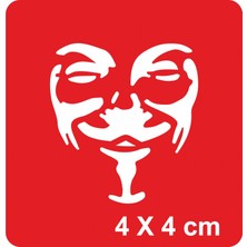 Özgürlük Savaşçısı Vendetta Tattoo Geçici Dövme Şablonları Kına Kalıpları