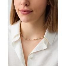 Jimmy Key Altın Rengi Parlak Taşlı Altın Kaplama Ayarlanabilir Kolye