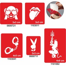 Şeytan Azapta 5 Li Set Geçici Dövme Kına Şablonu