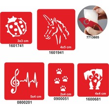 Müzikseverler 5 Li Set Geçici Dövme Kına Şablonu